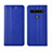 Leather Case Stands Flip Cover L01 Holder for LG K51S Blue