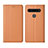 Leather Case Stands Flip Cover L01 Holder for LG K51S Orange