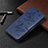 Leather Case Stands Flip Cover L01 Holder for LG K61 Blue