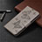 Leather Case Stands Flip Cover L01 Holder for LG K61 Gray