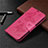 Leather Case Stands Flip Cover L01 Holder for LG K61 Hot Pink