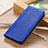 Leather Case Stands Flip Cover L01 Holder for LG K92 5G Blue