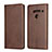 Leather Case Stands Flip Cover L01 Holder for LG V50 ThinQ 5G Brown