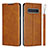 Leather Case Stands Flip Cover L01 Holder for LG V60 ThinQ 5G Orange