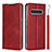 Leather Case Stands Flip Cover L01 Holder for LG V60 ThinQ 5G Red