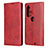 Leather Case Stands Flip Cover L01 Holder for Motorola Moto Edge Plus Red