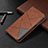 Leather Case Stands Flip Cover L01 Holder for Motorola Moto G8 Plus Brown