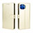 Leather Case Stands Flip Cover L01 Holder for Motorola Moto One 5G Gold