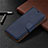 Leather Case Stands Flip Cover L01 Holder for Nokia 3.4 Blue
