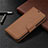 Leather Case Stands Flip Cover L01 Holder for Nokia 3.4 Brown