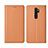 Leather Case Stands Flip Cover L01 Holder for Oppo A11 Orange
