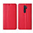 Leather Case Stands Flip Cover L01 Holder for Oppo A11 Red