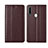 Leather Case Stands Flip Cover L01 Holder for Oppo A31 Brown