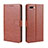 Leather Case Stands Flip Cover L01 Holder for Oppo A5 Brown