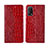 Leather Case Stands Flip Cover L01 Holder for Oppo K7x 5G Red