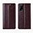 Leather Case Stands Flip Cover L01 Holder for Realme V5 5G Brown