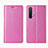 Leather Case Stands Flip Cover L01 Holder for Realme X3 SuperZoom Pink