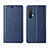 Leather Case Stands Flip Cover L01 Holder for Realme X50 5G Blue