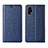 Leather Case Stands Flip Cover L01 Holder for Realme X7 5G Blue