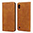 Leather Case Stands Flip Cover L01 Holder for Samsung Galaxy A10 Orange