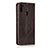 Leather Case Stands Flip Cover L01 Holder for Samsung Galaxy A11 Brown