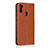 Leather Case Stands Flip Cover L01 Holder for Samsung Galaxy A11 Light Brown
