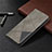 Leather Case Stands Flip Cover L01 Holder for Samsung Galaxy A12 Gray