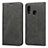 Leather Case Stands Flip Cover L01 Holder for Samsung Galaxy A20e Black