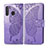 Leather Case Stands Flip Cover L01 Holder for Samsung Galaxy A21 Clove Purple