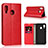 Leather Case Stands Flip Cover L01 Holder for Samsung Galaxy A30 Red