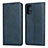 Leather Case Stands Flip Cover L01 Holder for Samsung Galaxy A41 Blue