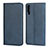 Leather Case Stands Flip Cover L01 Holder for Samsung Galaxy A70S Blue