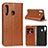 Leather Case Stands Flip Cover L01 Holder for Samsung Galaxy M40 Orange