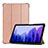 Leather Case Stands Flip Cover L01 Holder for Samsung Galaxy Tab A7 Wi-Fi 10.4 SM-T500 Rose Gold