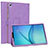 Leather Case Stands Flip Cover L01 Holder for Samsung Galaxy Tab S5e 4G 10.5 SM-T725 Purple