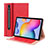 Leather Case Stands Flip Cover L01 Holder for Samsung Galaxy Tab S7 11 Wi-Fi SM-T870 Red