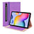 Leather Case Stands Flip Cover L01 Holder for Samsung Galaxy Tab S7 4G 11 SM-T875 Purple
