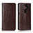 Leather Case Stands Flip Cover L01 Holder for Sharp AQUOS Sense4 Plus Brown