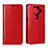 Leather Case Stands Flip Cover L01 Holder for Sharp AQUOS Sense4 Plus Red