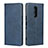 Leather Case Stands Flip Cover L01 Holder for Sony Xperia 1 Blue