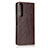 Leather Case Stands Flip Cover L01 Holder for Sony Xperia 1 II Brown