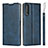 Leather Case Stands Flip Cover L01 Holder for Sony Xperia 10 II Blue