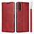 Leather Case Stands Flip Cover L01 Holder for Sony Xperia 10 II Red
