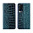 Leather Case Stands Flip Cover L01 Holder for Vivo X60 Pro 5G Blue