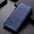 Leather Case Stands Flip Cover L01 Holder for Vivo Y30 Blue