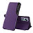 Leather Case Stands Flip Cover L01 Holder for Xiaomi Mi 12 5G Purple