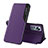Leather Case Stands Flip Cover L01 Holder for Xiaomi Mi 12S 5G Purple