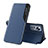 Leather Case Stands Flip Cover L01 Holder for Xiaomi Mi 12X 5G Blue