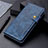 Leather Case Stands Flip Cover L01 Holder for Xiaomi Redmi 9 India Blue