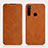 Leather Case Stands Flip Cover L01 Holder for Xiaomi Redmi Note 8 Brown